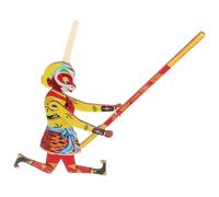 minkissy Marionnette Ombre Chinoise Bois Traditionnelle Roi Singe Accessoire Théâtre Ombres Jouet Interactif