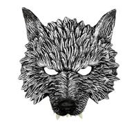 minkissy Masque de Loup en PU pour Cosplay et Célébration Halloween | Visibilité du Visage, Confortable à Porter, Effet Réaliste, pour Costumes, Photo et Jeu de Rôle