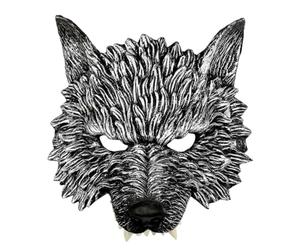 minkissy Masque de Loup en PU pour Cosplay et Célébration Halloween | Visibilité du Visage, Confortable à Porter, Effet Réaliste, pour Costumes, Photo et Jeu de Rôle