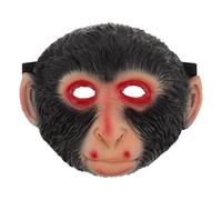 minkissy Masque de Singe Réaliste en Pu Souple Noir pour Adultes et Adolescents, Accessoire Polyvalent pour Fête Costumée D'halloween et Carnaval