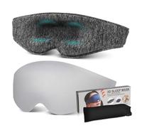 minkissy Masque De Sommeil Élastique Et Hommes Couvre-yeux Et Gris Avec De Rangement Totale Anti-lumière Pour Voyage Et Sieste