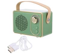 minkissy Mini Enceinte sans Fil 5.0 Portable Batterie 500mAh en Plastique Vert, avec AUX in et USB, pour la Maison et la Piscine