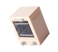 minkissy Miniature Four Micro Ondes Transparent Rose Décor Maison de Poupée Cuisine Simulation Éducatif Créatif