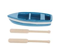 minkissy Miniature Modèle Bateau Résine avec Pagaies Décoratives Figurine Micro Paysage pour Décoration Océanique et Scène DIY Cadeau Créatif pour Bureau et Maison