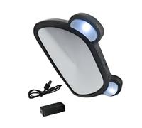 minkissy Miroir Rétroviseur Intérieur avec LED et Télécommande USB Observation Sécurisée Siège Arrière Rotation Ajustable pour Voiture