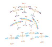 minkissy Modèle d'avion Éducatif à Assembler avec Élastique pour Garçon et Filles Jouet Pratique en Mousse Apprentissage Ludique en Extérieur Kit de 10 Pièces