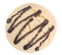 minkissy Modèle de Boule de Crème Glacée Artificielle en PVC Petite Taille Couleur Vanille Brossée Accessoire de Présentation Réaliste pour Décoration de Vitrine Présent de Fête et