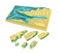 minkissy Modèle de Carte Topographique Interactif Plastique pour Enseignement Géographie Classe Outil Pédagogique pour École et Apprentissage à