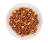 minkissy Modèle de Riz Frit aux Œufs Réaliste pour Garçon et Filles 18 Cm Accessoire Culinaire Factice Décoration Jeu Éducatif la Cuisine Jouet Alimentaire Faux Riz Frit Cuisine