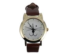 minkissy Montre de Dessin animé Montre Chat Montre-Bracelet Dame pour Watch Femme feminicene Montres féminines Montre-Bracelet Femme Matériau du Miroir : Miroir en Verre Ordinaire Blanche