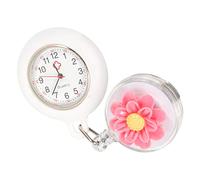 minkissy Montre D'infirmière à Clip Rétractable en Alliage Cadran Clair, Montre Suspendue Unisexe pour Infirmières Et Médecins, Utilisation Professionnelle, Couleur Thé Rose Fuchsia