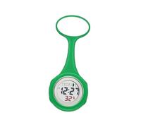 minkissy Montre Infirmière Numérique LCD Verte avec Affichage Pratique Accessoire Infirmier à Blouse Montre Simple pour Soignants et