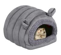 minkissy Nid pour Hamster de Chenille Grise, Lit Chaud et Doux en Tissu Confortable, Cachette pour Cochons D’Inde et Petits Rongeurs, Maison D’intérieur pour Animaux de Compagnie