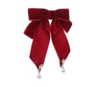 minkissy nœud arc épingles broche arc épingle d'arc noeud ruban pour femme broches d'arc pour les femmes liens scolaires noeud occidental velours rouge