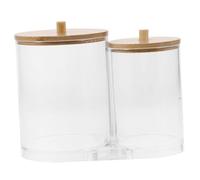 minkissy Organisateur De Maquillage avec Porte-Coton en Acrylique Couvercle Bocal Étui De Rangement pour -Dents en Coton