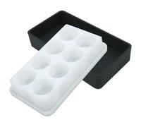 minkissy Outils de Mélange en Silicone pour Résine Époxy Boîte de Rangement Anti-Uv, Palette 8 Grilles et Gobelets, pour Moulage, Coulage et Projets DIY