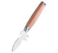 minkissy Ouvre-huîtres Professionnel Acier Inoxydable avec Manche Bois Couteau Résistant pour Décorticage Facile des Coquillages et Fruits de Mer Outil Polyvalent pour Restaurants et Usage