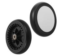 minkissy Paire de Roues Arrière Installation Facile en Caoutchouc Noir Rotation Flexible pour Poussette Bébé pour Chemins Extérieurs et Espaces Étroits