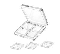 minkissy Palette De Fards À Paupières Transparents 4 Pièces Palette De Maquillage Rechargeable Mini Palette Vide Rouge À Lèvres The Pet