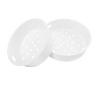 minkissy Panier 5l 2 en la Blanc Multifonction Pièces Vapeur Plastique et Compatible Capacité 3l Poignée Pratique pour de Poisson Porc Cuiseur Riz