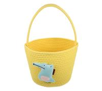 minkissy Panier Tressé à Main Jaune pour Garçon et Filles Mini Panier de Rangement pour Bonbons Créatif pour Shower et Décoration de Mariage Pratique pour Anniversaires et Fêtes Prénatales