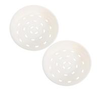 minkissy Paniers en Pp 2 Pièces Blanc Vapeur en Plastique pour Accessoires Pratiques Cuiseur Vapeur Cuisine Compatibles Homard et Brocoli, Usage la Cuisine ou Hôtel