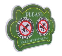 minkissy Panneau Jardin Extérieur Vert en Plastique Résistant aux Intempéries Message Clair D'interdiction des Déjections Canines pour Chiens le Jardin