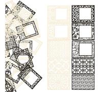 minkissy Papier Dentelle Décoratif Vintage pour Scrapbooking et Loisirs Créatifs, 2 Ensembles de Feuilles à Motifs Ajourés, Papier Décoratif Rétro pour Journaux Intimes et Albums Faits