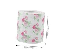 minkissy Papier Toilette Décoratif à Motif Rose Imprimé Rouleau Couleur Vive Doux et pour Salle de Bain Bureau et
