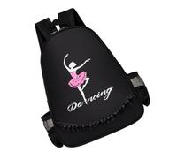 minkissy Paquet à Dos Latin Pour Garçon Et Filles Paquet De Danse De Ballet En Polyester Noir Fonctionnel Pour Fille Usage Scolaire Et Danse Taille Moyenne