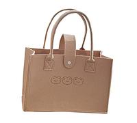 minkissy Paquet Cabas Multifonction en Feutre Solide, Grosse Capacité, Moyen Format, Paquet à Main Portable pour Femme, pour Courses, Bureau et École, Design Motif Ours, Léger et Compact