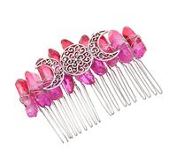 minkissy Peigne à Cheveux en Cristal Fait Main Élégant pour Banquet de Mariage Motif à Trois Lunes pour Filles