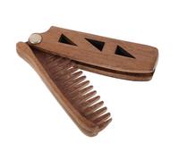 minkissy Peigne À Huile Pour Barbe Pour Homme Brosse Pliable De Voyage Avec Dents En Bois Et Étui De
