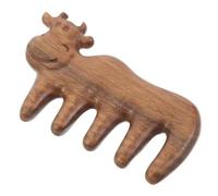 minkissy Peigne De Vache De Massage Brosse à Cheveux De Massage Peigne De Massage Scalping Peigne à Cheveux Guasha Peigne à Cheveux Bouclés Peigne Pour Cuir Chevelu Bois Coffee