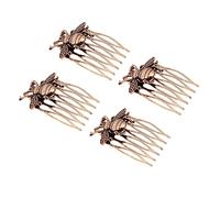minkissy Peignes à Cheveux Vintage Abeille 4 Pcs Métal Accessoires De Cheveux De Mariage Fête Banquets Coiffe De Mariée