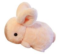 minkissy Peluche Lapin Couché 20 CM Rose Lapin en Peluche en Coton PP d'anniversaire Garçon et Filles Compagnon Apaisant pour Sommeil Paisible et Sécurisée