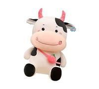 minkissy Peluche Vache Mascotte Douceur Doudou Vache pour Décoration Nouvel an Garçon Fille Adorable et Confortable