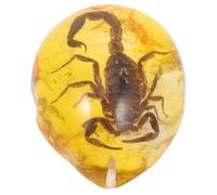 minkissy Pendentif en ambre avec spécimen de scorpion, bijou de décoration insecte, léger et facile à transporter, pour collection et usage quotidien Couleur Aléatoire
