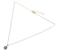 minkissy Pendentif Œil Bleu Or pour Protection Turque Collier Déco Élégant avec Chaîne Extensible pour Hommes et Femmes