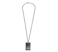 minkissy Pendentif Religieux en Acier Inoxydable Plaqué Or Véritable Chaîne de Pull Ras du Cou Noire pour Homme Bijou Tarot Solaire Solide et Antirouille Présent de Noël