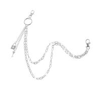 minkissy pendentif tête de mort chaîne de pantalon de mode bijoux alternatifs chaînes de jean pour hommes pantalon chaîne chaînes pour jeans chaînes en jean Métal Silver