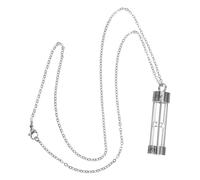 minkissy Pendentif Urne Verre pour Cendres de Acier Inoxydable Commémoratif pour Animaux de Compagnie