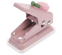 minkissy Perforatrice à Papier Manuelle Fleur Tulipe Rose Clair, Poinçon Circulaire Portable pour Feuilles, Carton et Étiquettes, Outil Créatif Compact pour Bureau et Loisirs, Perforatrice