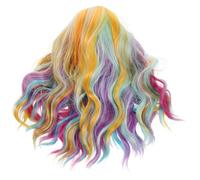 minkissy Perruque bou de couleur arc-en-ciel arc-en-ciel Femmes de perruque courte Fil haute température