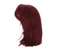 minkissy Perruque Courte Femme Cheveux Raides Perruque Blonde Et Rouge Vin Pour Cosplay Et Usage Quotidien