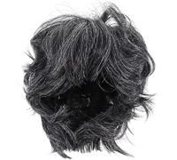 minkissy Perruque Courte Grise Pour Homme Wig Cosplay Vieux Ajustable Accessoire Décoratif De Fête Et Performance Légère Et Confortable Pour Costume