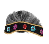 minkissy Perruque De Dame Grise Pour Déguisement Mère Costume Halloween Théâtre Scolaire Et Soirées à Thème