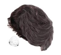 minkissy Perruque Grise Courte pour Hommes Fibres Résistantes Chaleur Coiffure à Latérale pour Halloween Cosplay Fêtes et Usage
