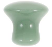 minkissy Pierre De Massage En Jade Outil Portable Pour Le Visage Pour Les Soins De La Peau Champignon Vert Design Artisanal