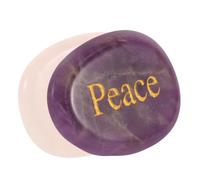minkissy Pierres du Chakra Paix en Agate Cristal Véritable, Pierres Inspirantes Gravées pour Expérience Tactile Exceptionnelle, Décor Élégant pour Usage Personnel